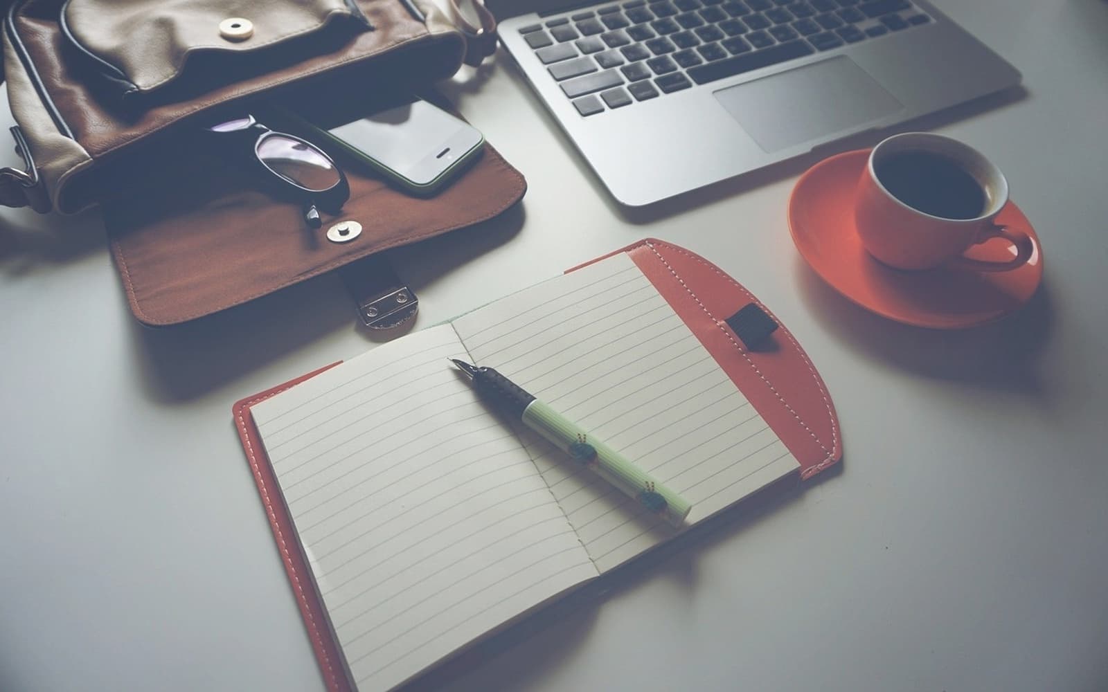 Freelancer workspace showing organized business administration